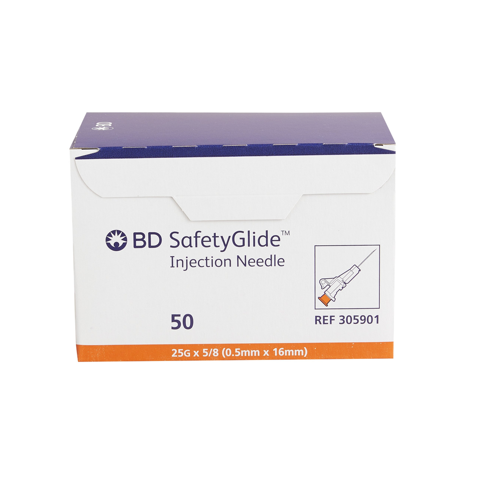 SafetyGlide Hypodermic Safety Needle, 25G x 5/8 in.