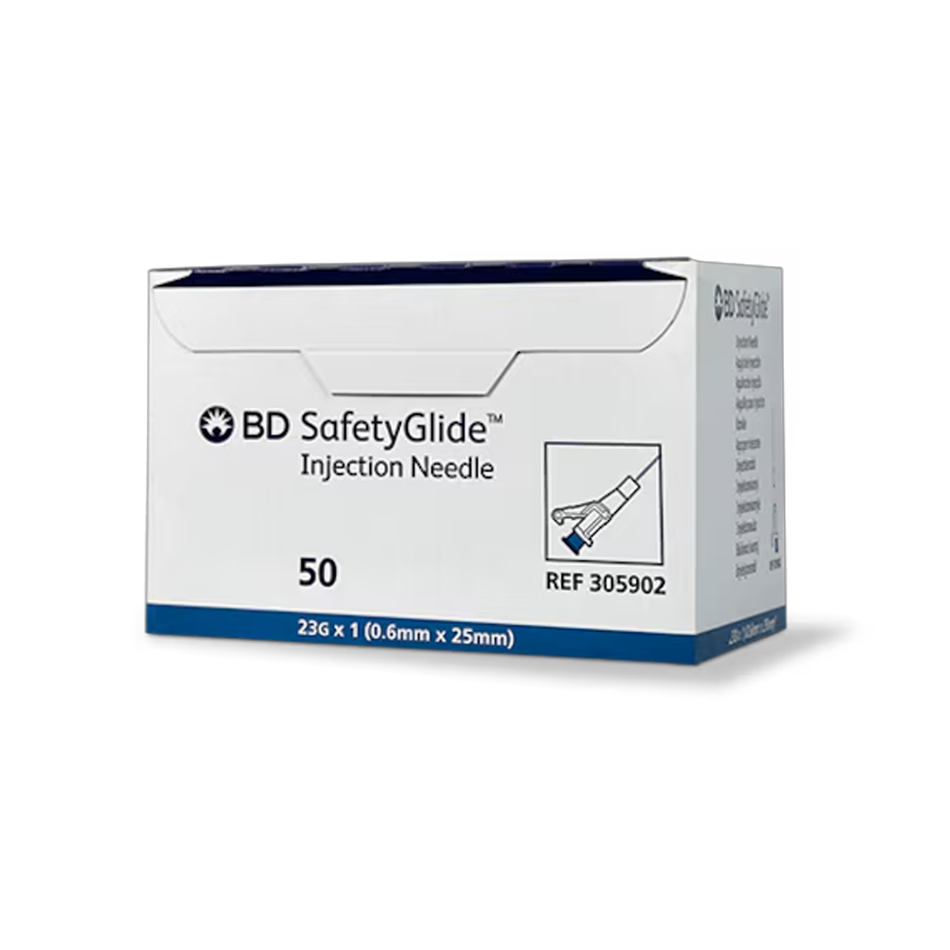 SafetyGlide Hypodermic Safety Needle, 23G x 1 in.