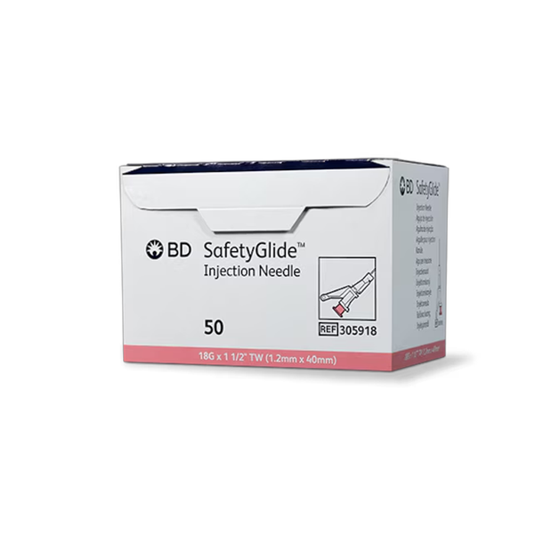SafetyGlide Hypodermic Needle, Sterile, Single-Use