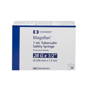 Magellan 1 mL Tuberculin Syringe w/ 28G x 1/2" Permanent Needle, Sterile