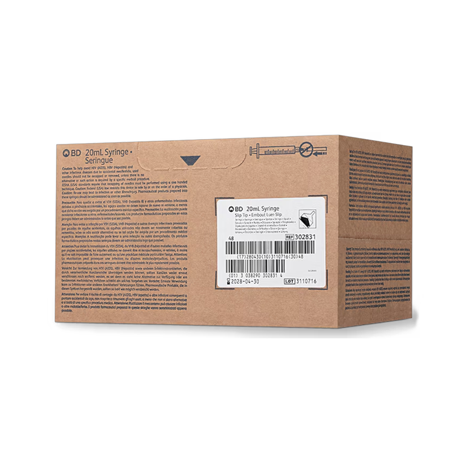 20 mL Luer-Slip Tip Syringe, Sterile, Single-Use