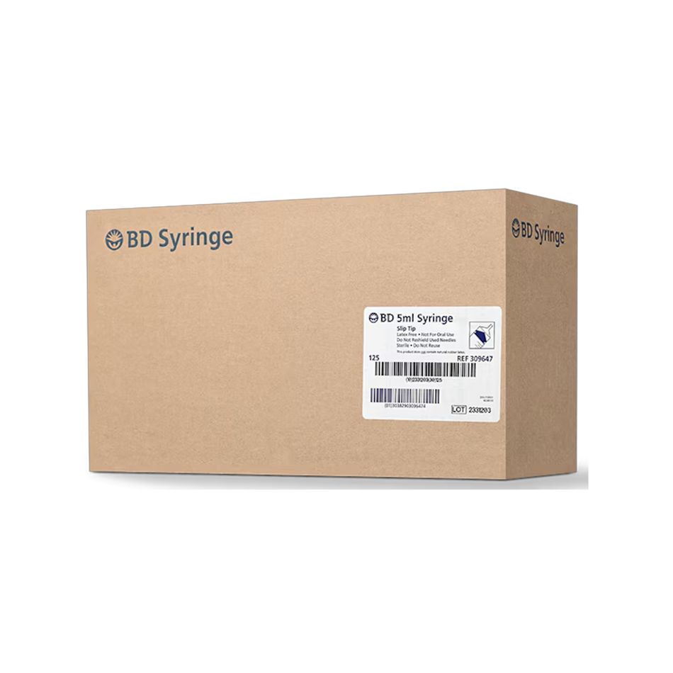 5 mL Luer-Slip Tip Syringe, Sterile, Single-Use