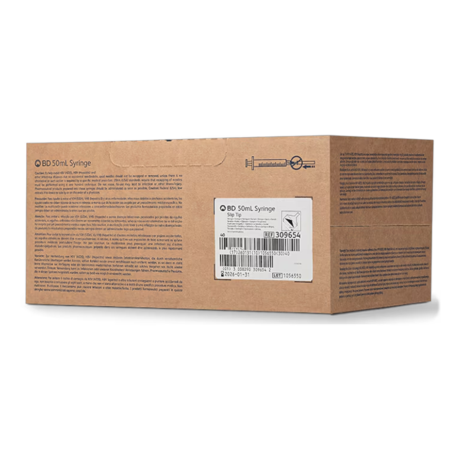 50 mL Luer-Slip Tip Syringe, Sterile, Single-Use