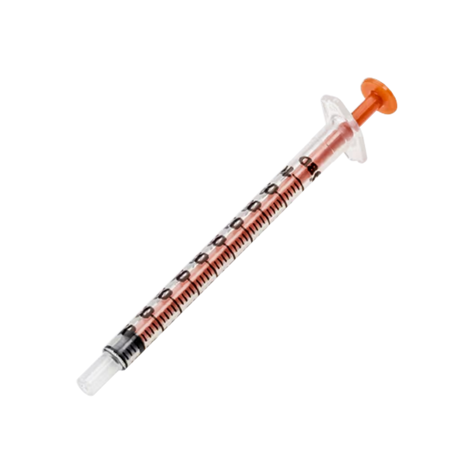 BD Amber Oral Dispensing Syringe Single Use, 1 mL with Tip Cap