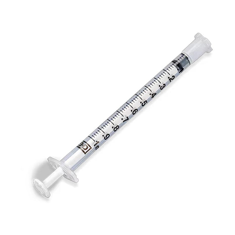 BD Clear Oral Dispensing Syringe Single Use, 1 mL with Tip Cap
