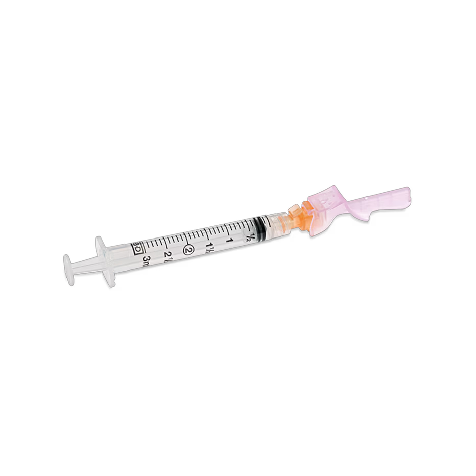 3 mL Luer-Lok Syringe w/ 25G x 5/8 in. Detachable Eclipse Needle