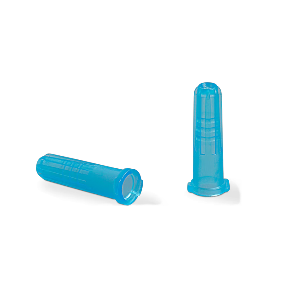 Luer-Lok Syringe Tip Cap, Blue, Sterile