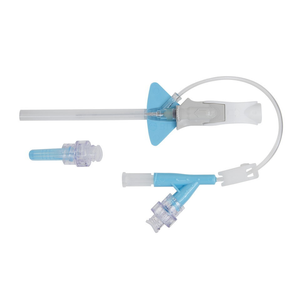 Nexiva Closed IV Catheter System, 22G x 1 in. Blue Dual Port w/ Q-Stye