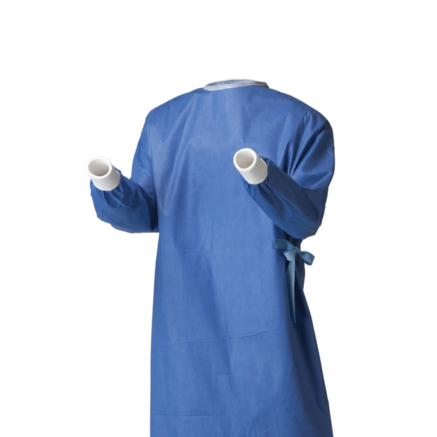 AAMI Level 3 Sterile Blue Surgical Gown, Large Size