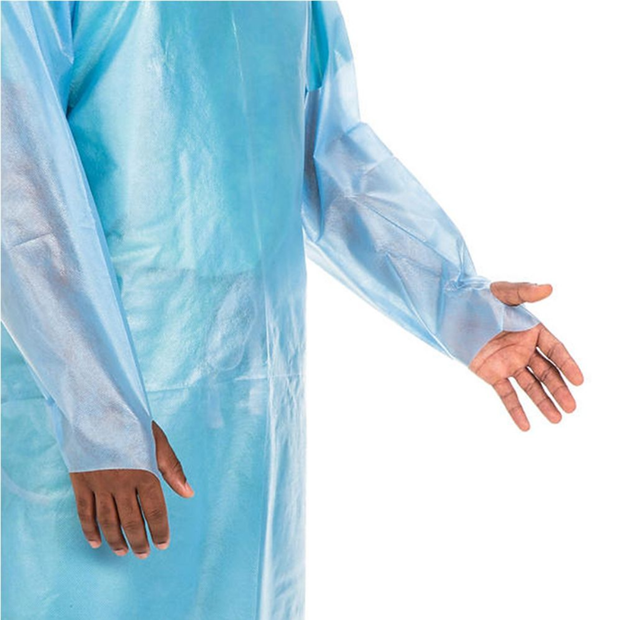 AAMI Level 4 Blue Protective Gown, Universal Size (100 Gowns)