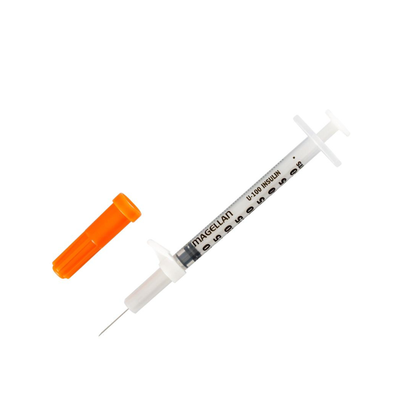 Magellan 3/10 mL Insulin Safety Syringe w/ 29G x 1/2" Needle, Sterile