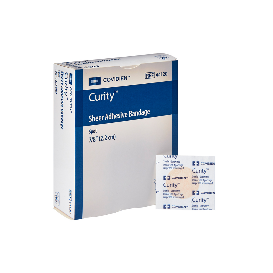 Curity Sheer Adhesive Spot Bandages 7/8" Diameter Sterile