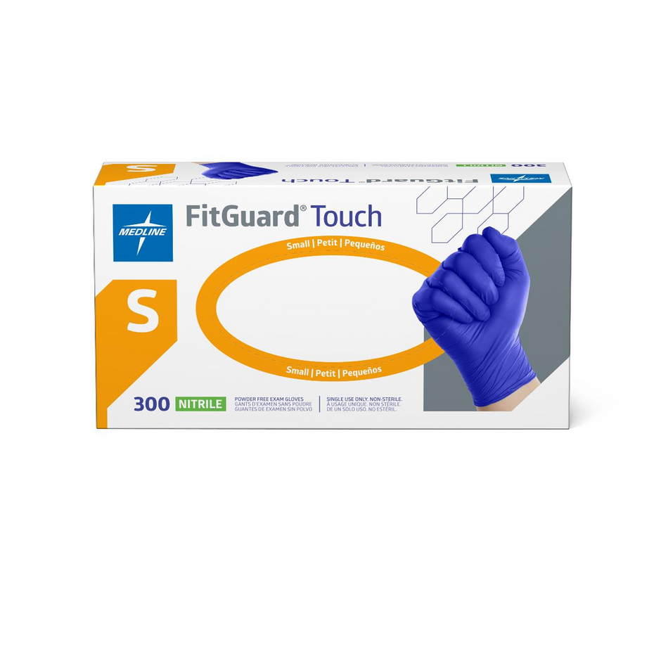 FitGuard Touch Blue Nitrile Exam Glove, Small