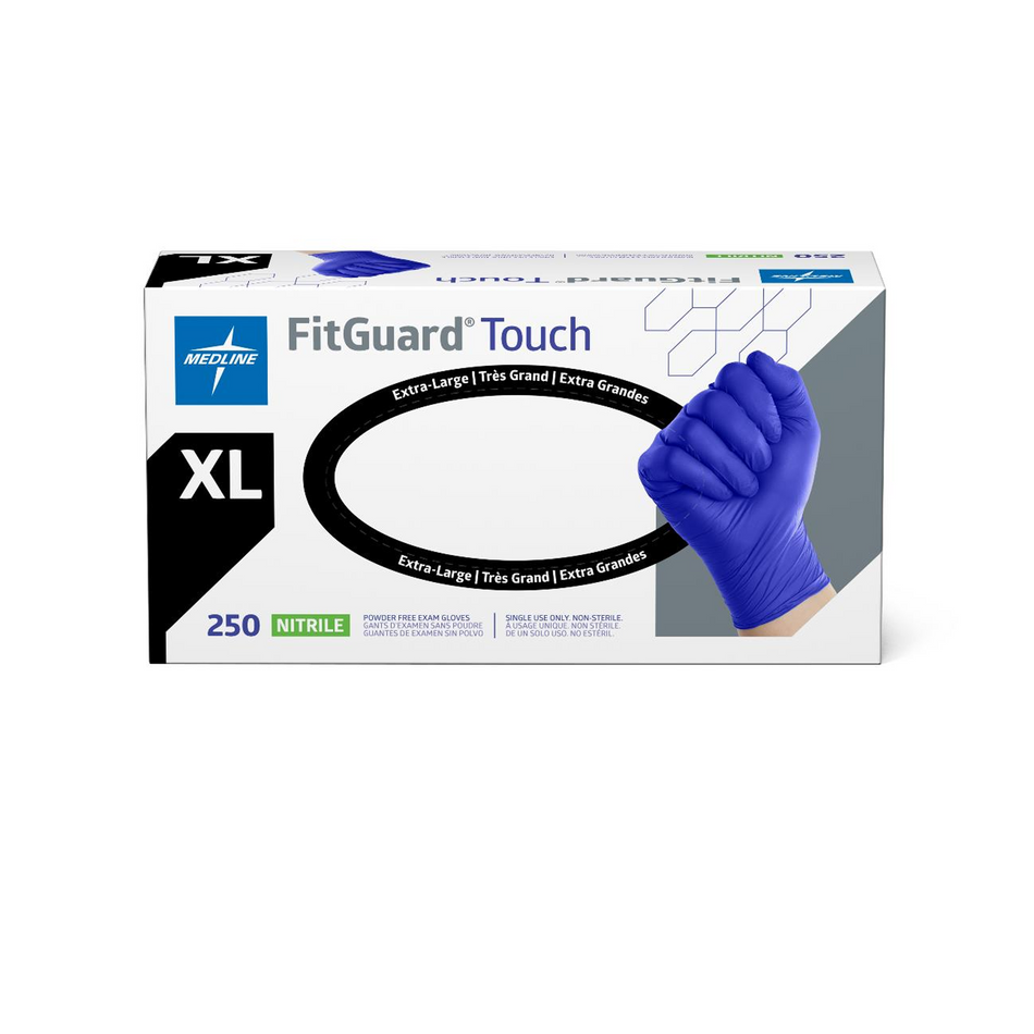 FitGuard Touch Blue Nitrile Exam Glove, X-Large