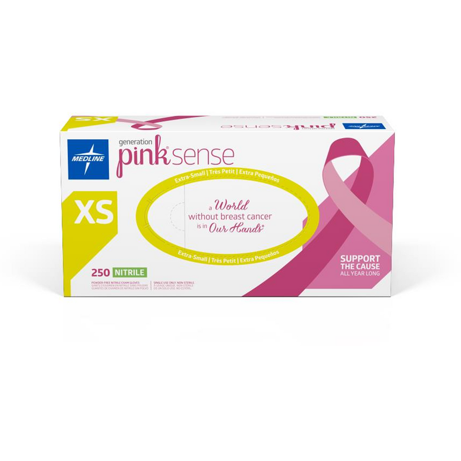 Pink Sense Nitrile Exam Glove, X-Small
