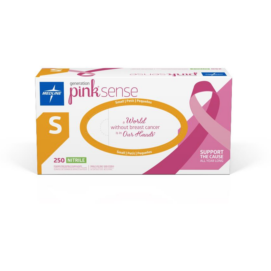 Pink Sense Nitrile Exam Glove, Small