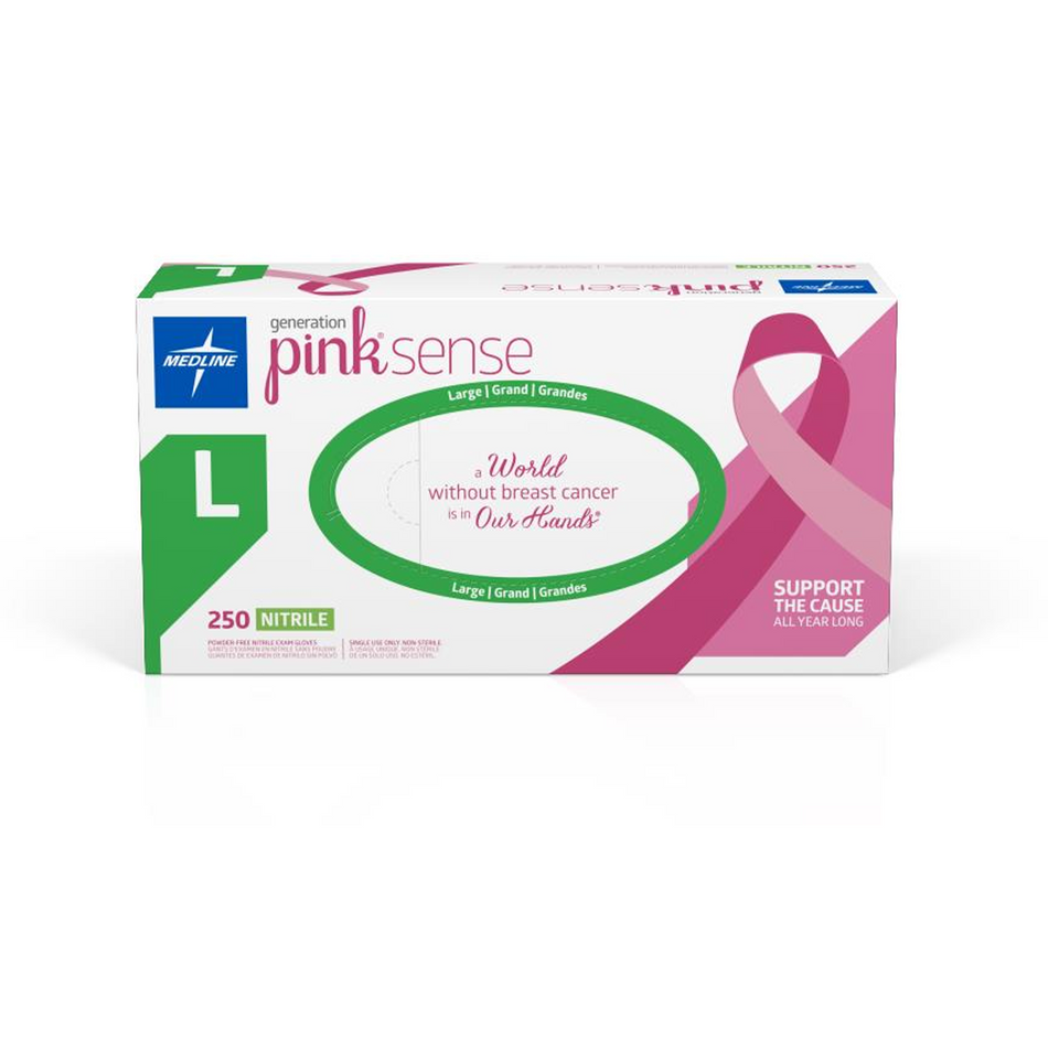 Pink Sense Nitrile Exam Glove, Large