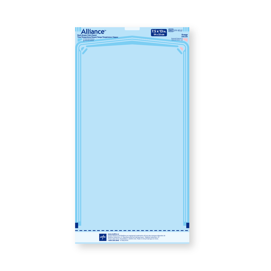 Alliance Class 4 Self-Sealing Steam Sterilization Pouch, 7-1/2" x 13" (19 x 33 cm)