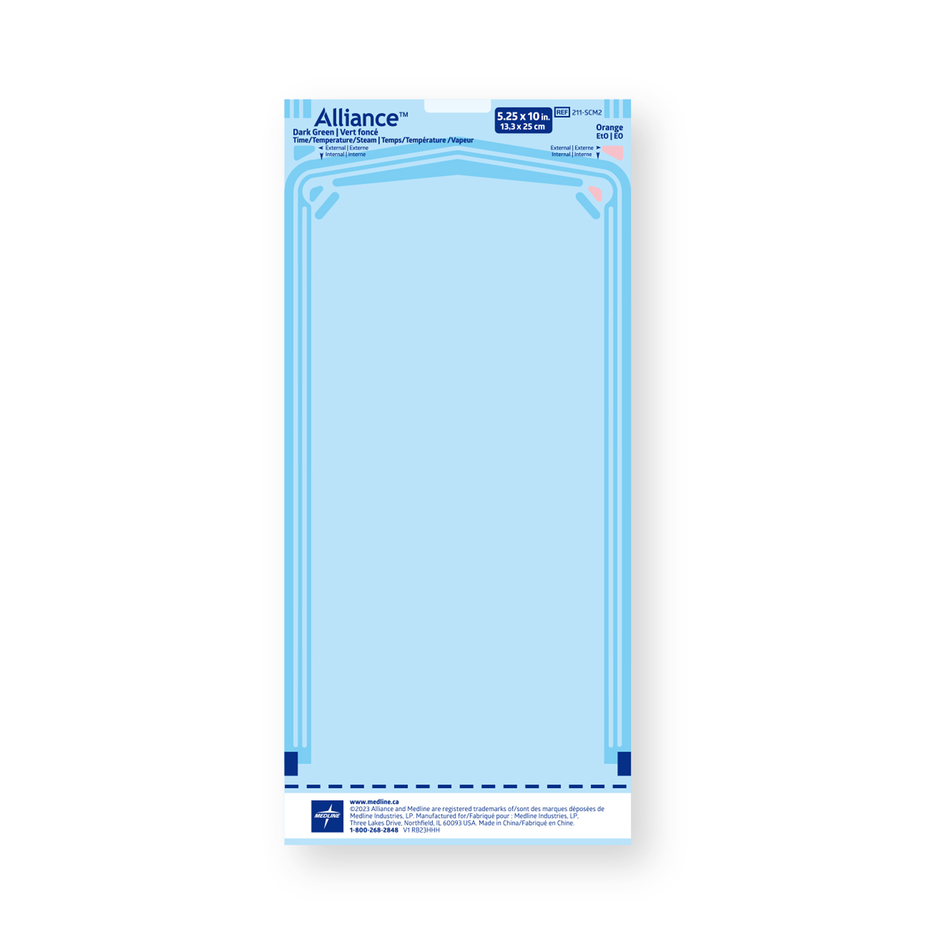 Alliance Class 4 Self-Sealing Steam Sterilization Pouch, 5-1/4" x 10" (13.3 x 25.5 cm)