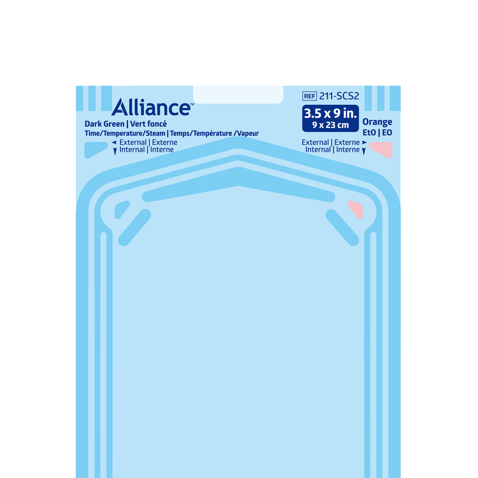Alliance Class 4 Self-Sealing Steam Sterilization Pouch, 3-1/2" x 9" (9 x 23 cm)