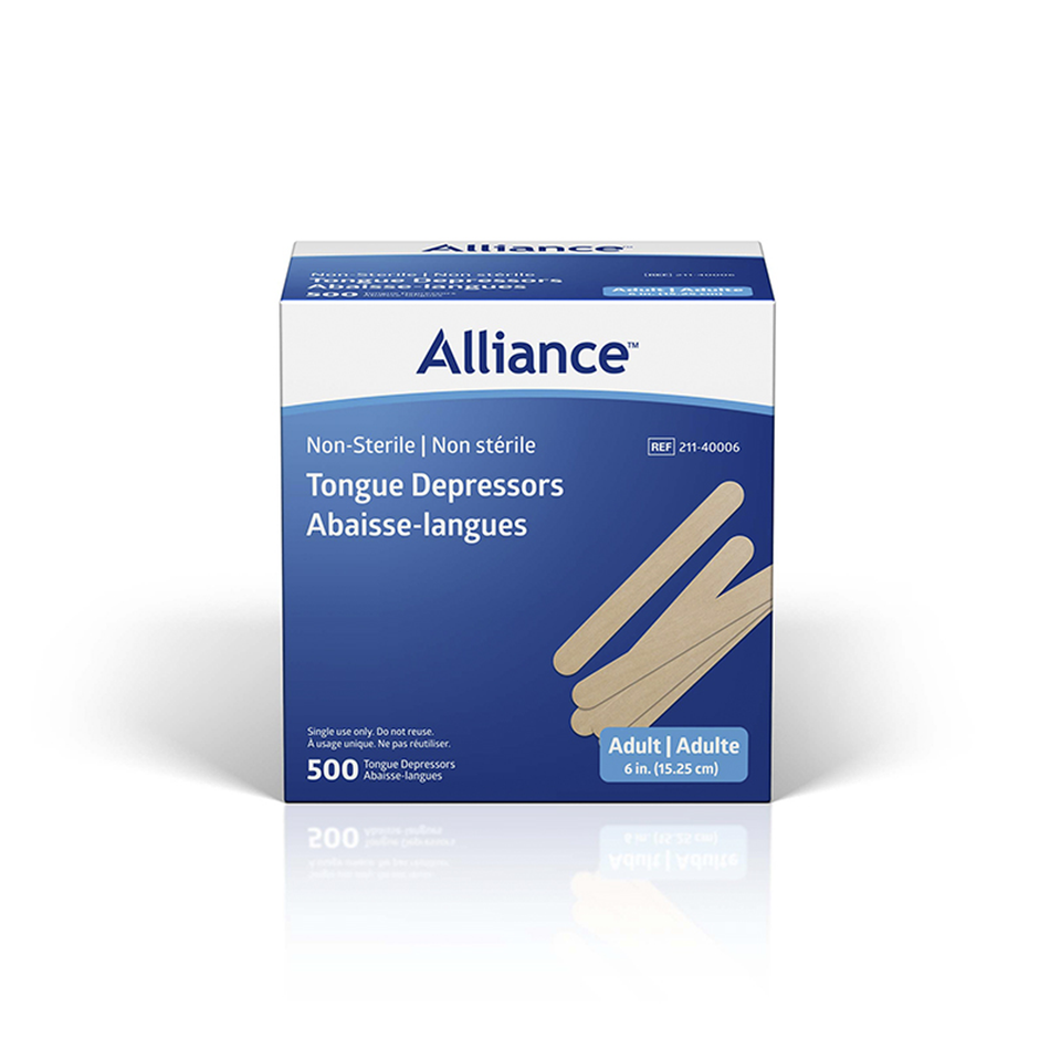 Alliance Non-Sterile Tongue Depressor, Adult 6" (15.25 cm) Length