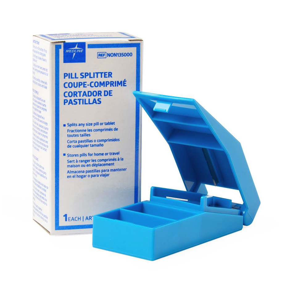 Pill Splitter with Storage, Blue Individually Boxed