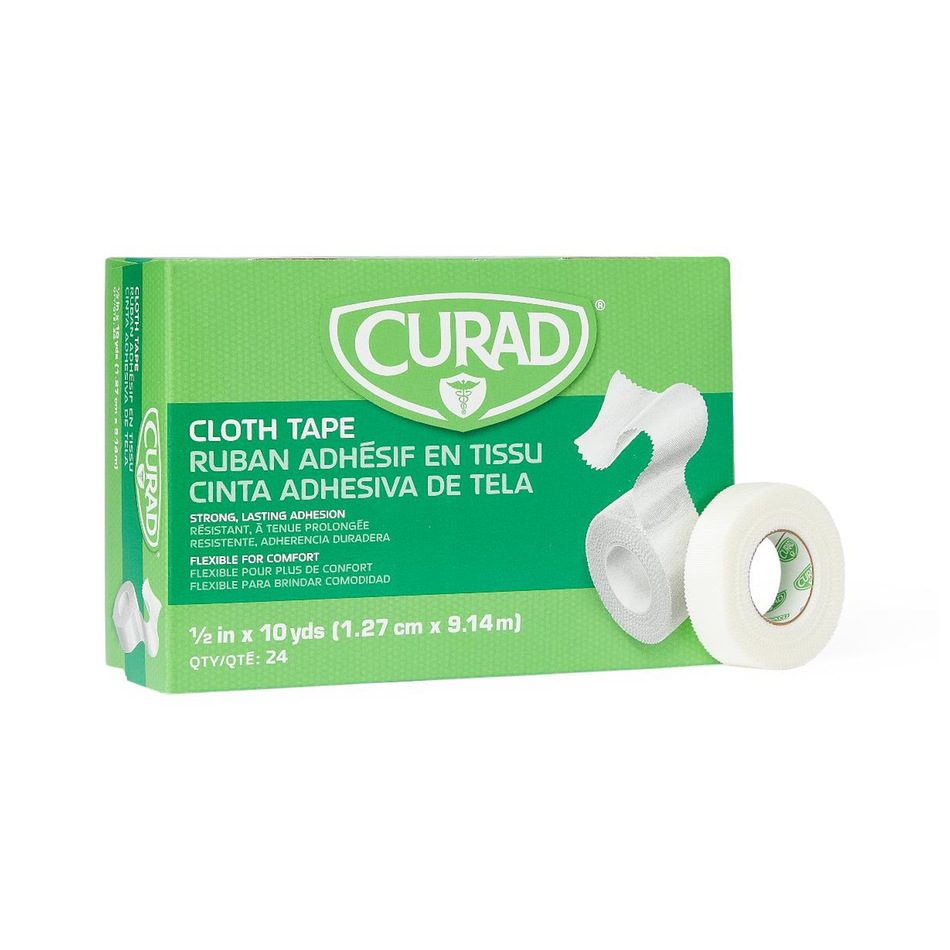 CURAD Cloth Silk Surgical Tape, 0.5" x 10 yd. (1.3 cm x 9 m)