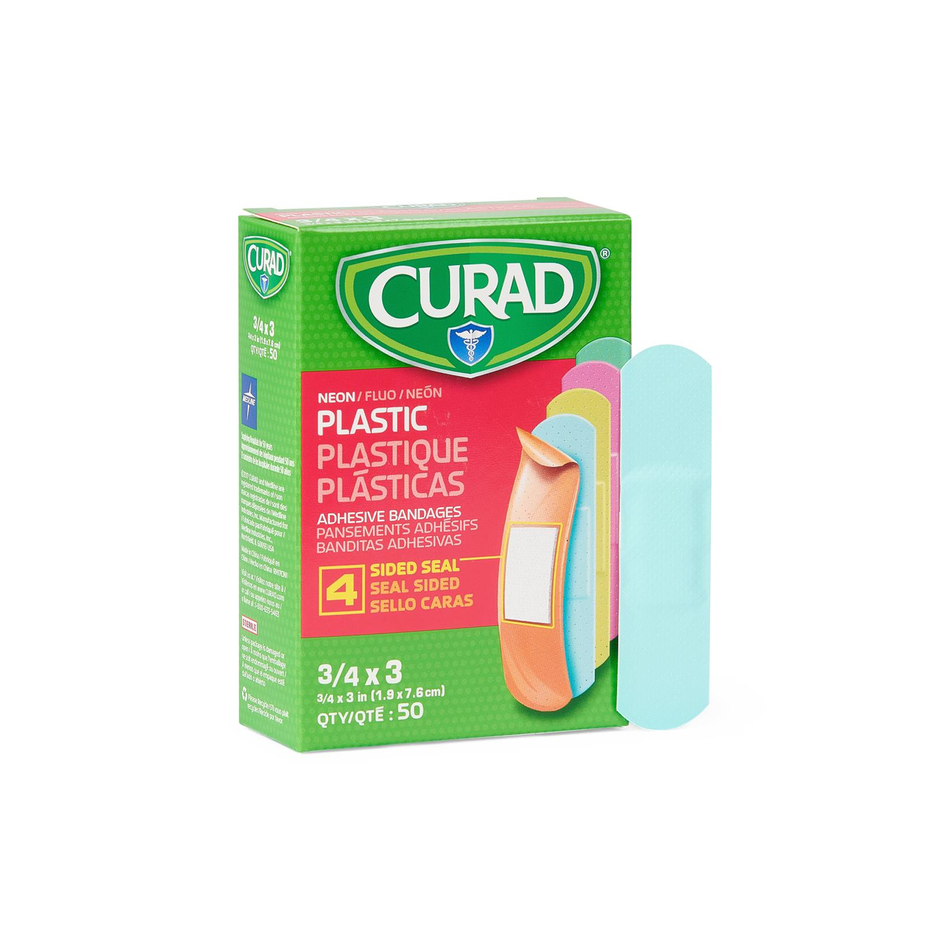 CURAD Sterile Neon Adhesive Bandages, 0.75" x 3" (19 mm x 8 cm)