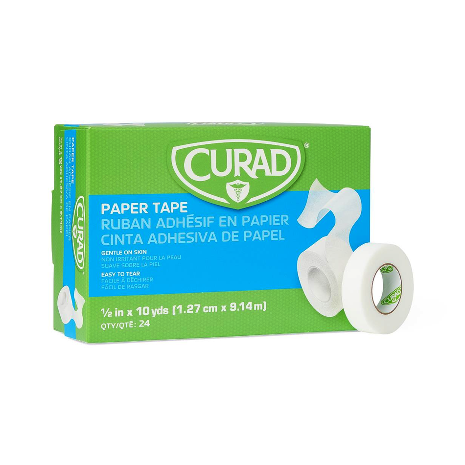 CURAD Paper Surgical Tape, 0.5" x 10 yd. (1.3 cm x 9 m)
