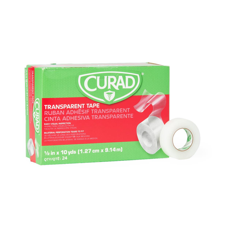 CURAD Transparent Perforated Surgical Tape, 0.5" x 10 yd. (1.3 cm x 9 m)