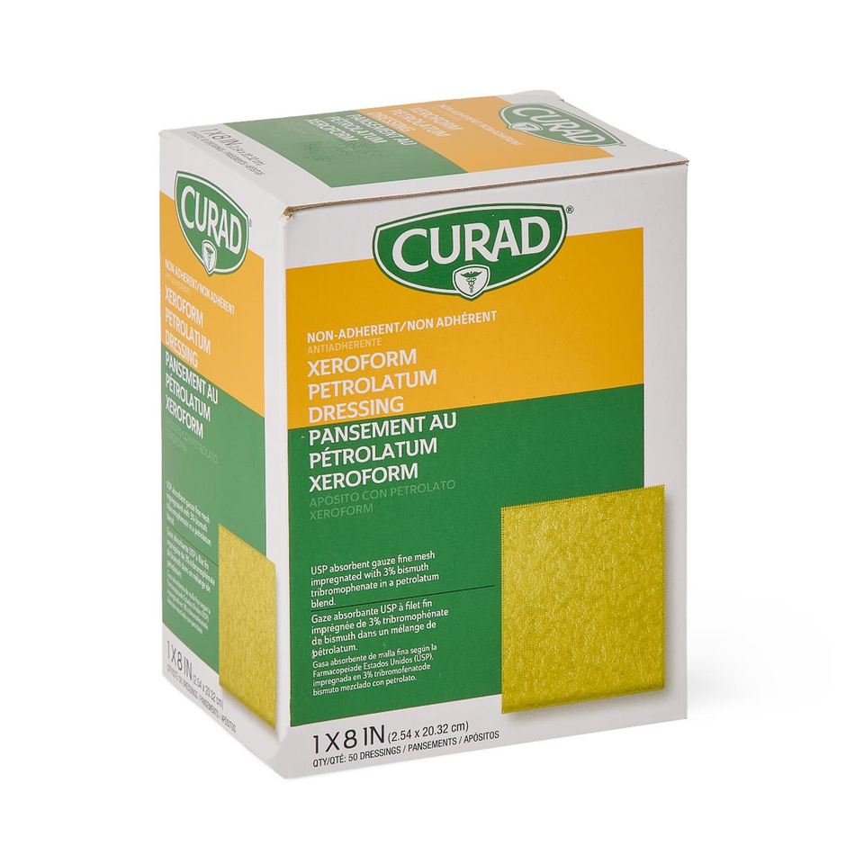 CURAD Xerofoam Non-Adherent Gauze Dressing, 1" x 8" (2.54 x 20.32 cm)