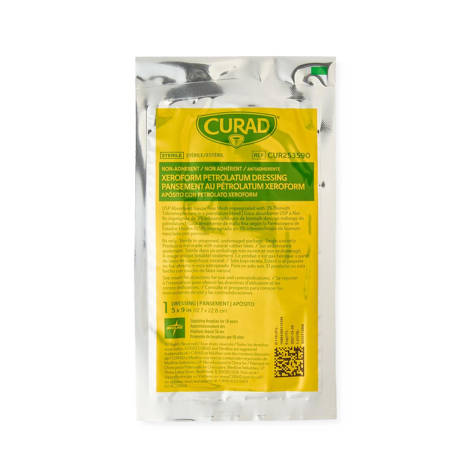 CURAD Xerofoam Non-Adherent Gauze Dressing, 5" x 9" (12.7 x 22.8 cm)