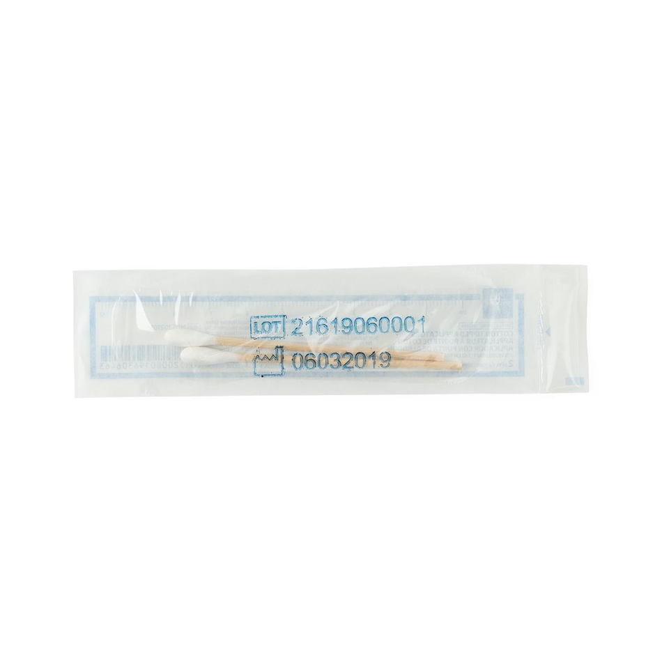 Sterile Cotton-Tipped Wood Applicator, 3" (8 cm) Length