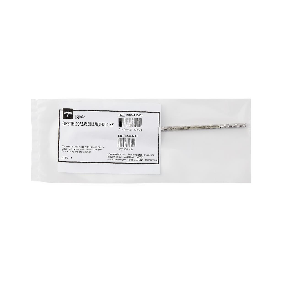 König Billeau Ear Loop Curette, 6.5" (16.5 cm) Length, Size Medium