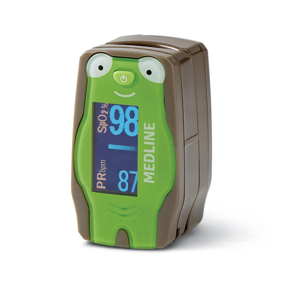 Pediatric Frog-Shaped Finger Clip Pulse Oximeter with Lanyard
