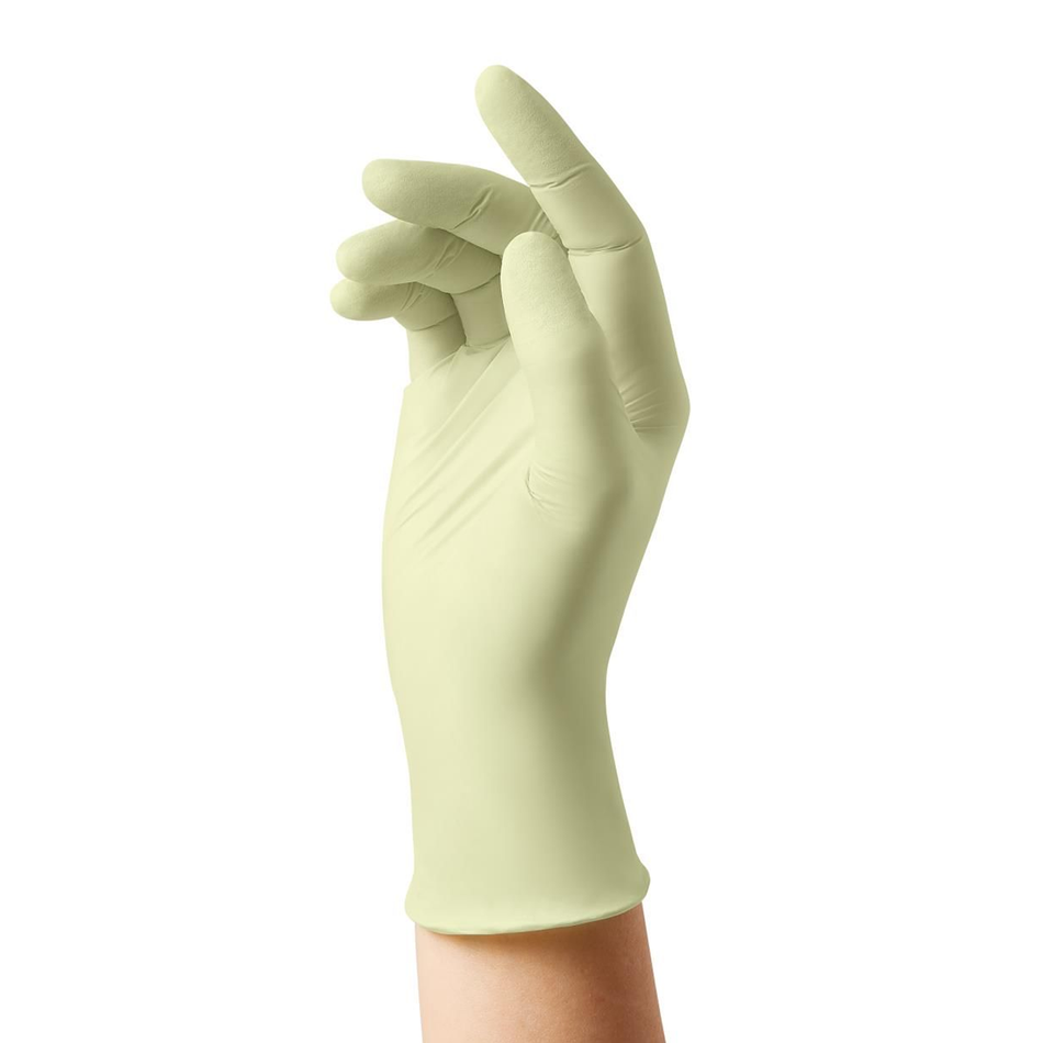 Restore Touch Green Nitrile Exam Gloves with Oatmeal, Size Medium
