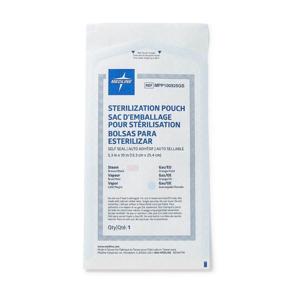 Steam and Gas Self-Seal Sterilization Pouch, 5.25" x 10" (13.3 x 25.4 cm)