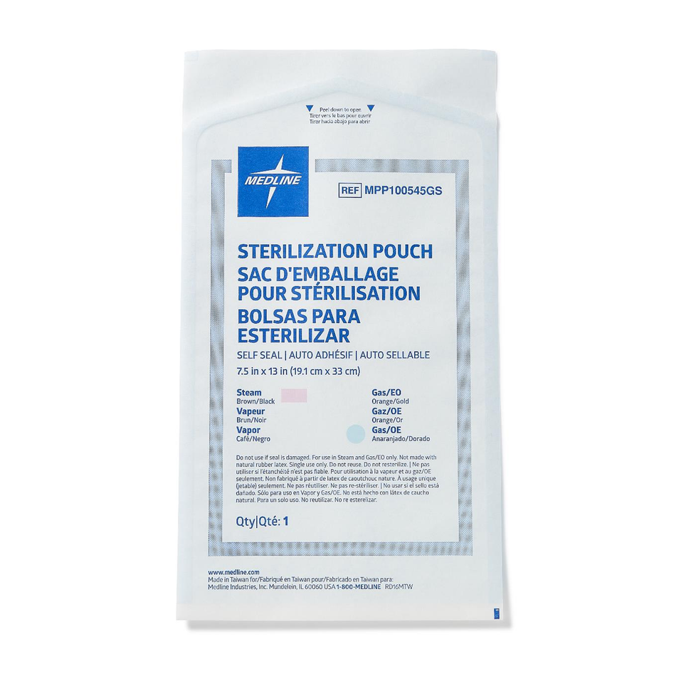 Steam and Gas Self-Seal Sterilization Pouch, 7.5" x 13" (19 x 33 cm)
