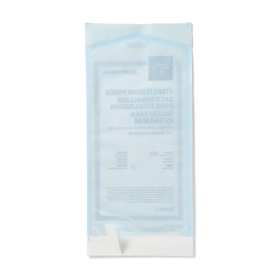 Steam and Gas Self-Seal Sterilization Pouch, 8" x 16" (20.3 x 40.6 cm)