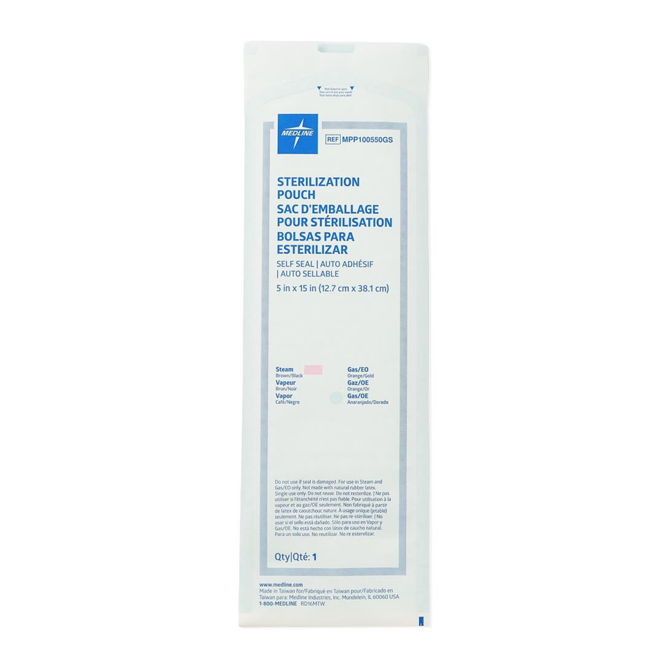 Steam and Gas Self-Seal Sterilization Pouch, 5" x 15" (12.7 x 38.1 cm)