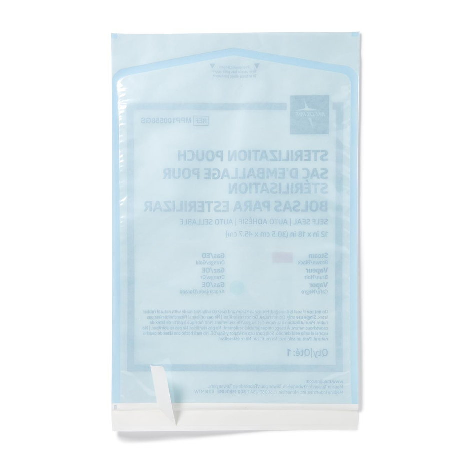 Steam and Gas Self-Seal Sterilization Pouch, 12" x 18" (30.5 x 45.7 cm)