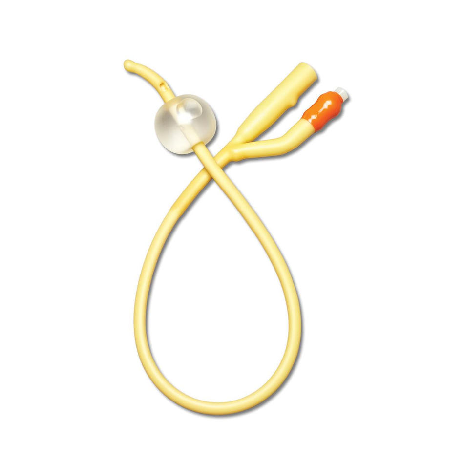 2-Way Coude-Tip Silicone-Elastomer Coated Latex Foley Catheters, 16 Fr 10 mL
