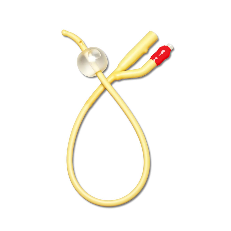 2-Way Coude-Tip Silicone-Elastomer Coated Latex Foley Catheters, 18 Fr 10 mL