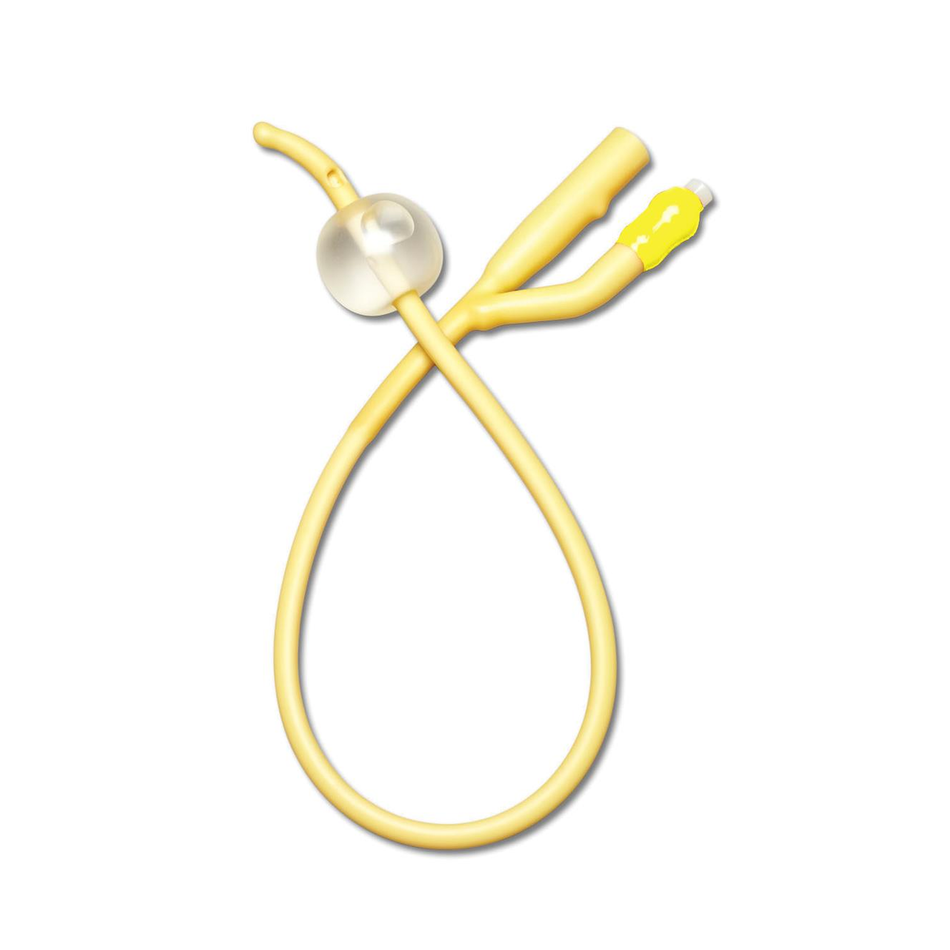 2-Way Coude-Tip Silicone-Elastomer Coated Latex Foley Catheters, 20 Fr 10 mL