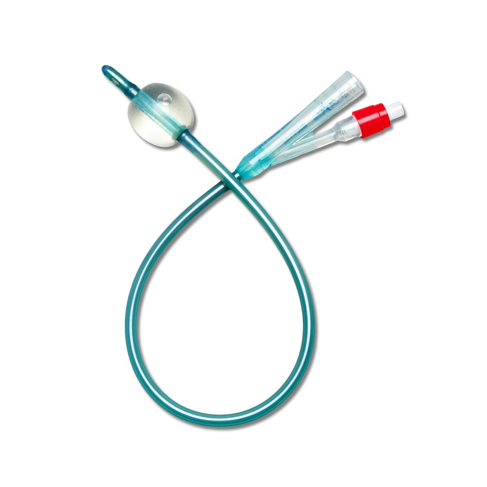 2-Way Silvertouch 100% Silicone Foley Catheters, 18 Fr 30 mL