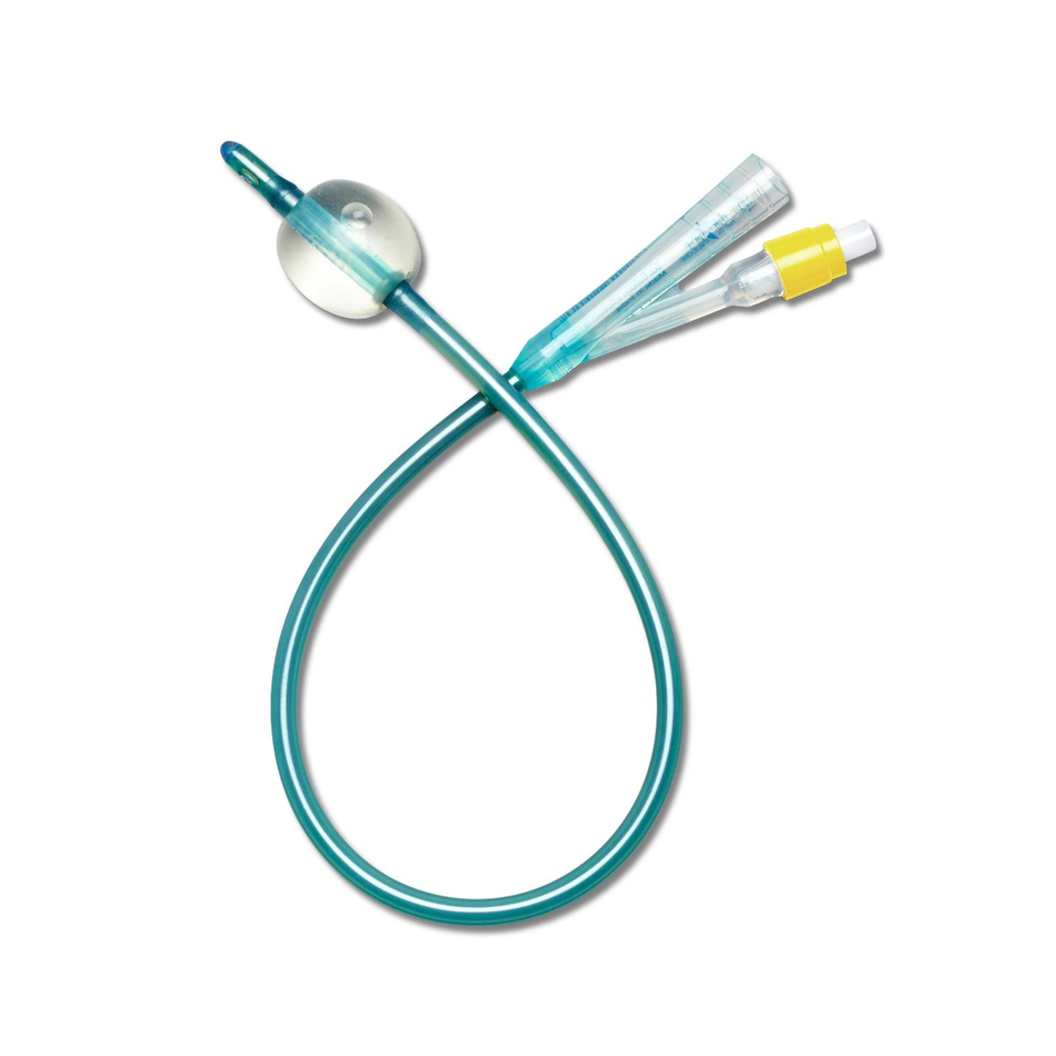 2-Way Silvertouch 100% Silicone Foley Catheters, 20 Fr 30 mL