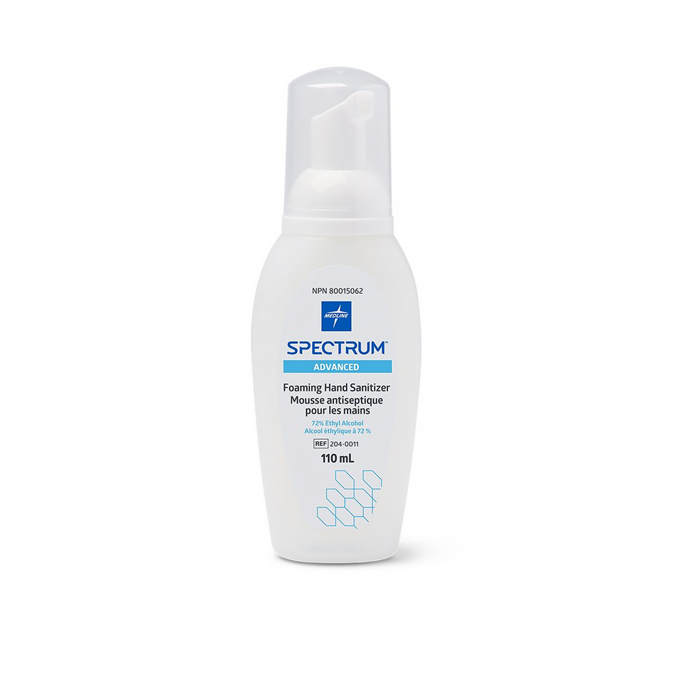 Spectrum Advanced 72% Alcohol Foam Hand Sanitizer, 110 mL Pump Bottle