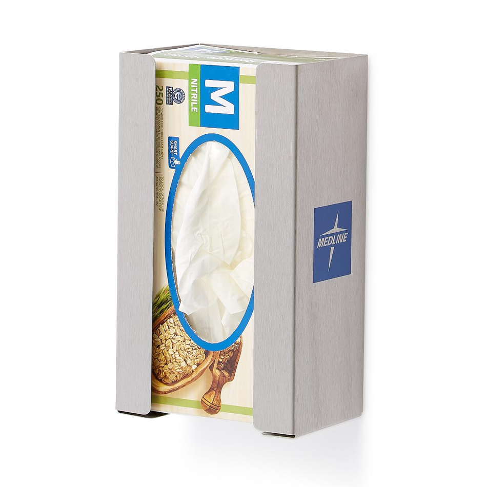 Medline Stainless-Steel Glove Dispenser, Fits 1 Box, Horizontal or Vertical
