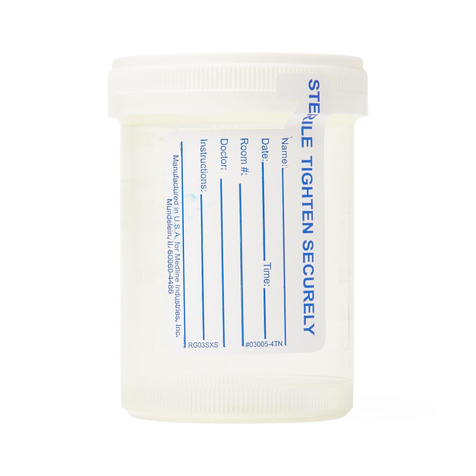 Pneumatic Tube System White Specimen Container, Sterile Fluid Path 120 mL (4 oz.)