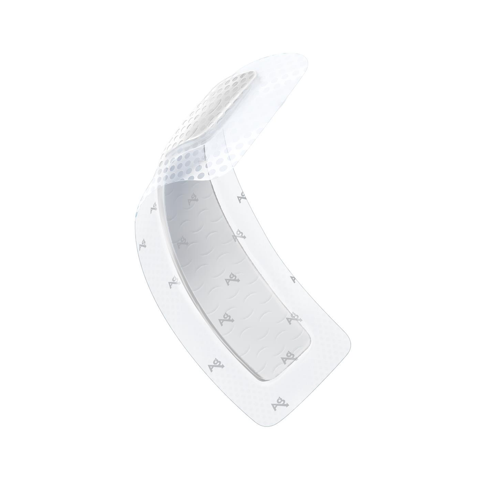 Optifoam Gentle Ag Silver Silicone Adhesive Foam Dressing w/ Border, 4" x 12" (10 x 30 cm)